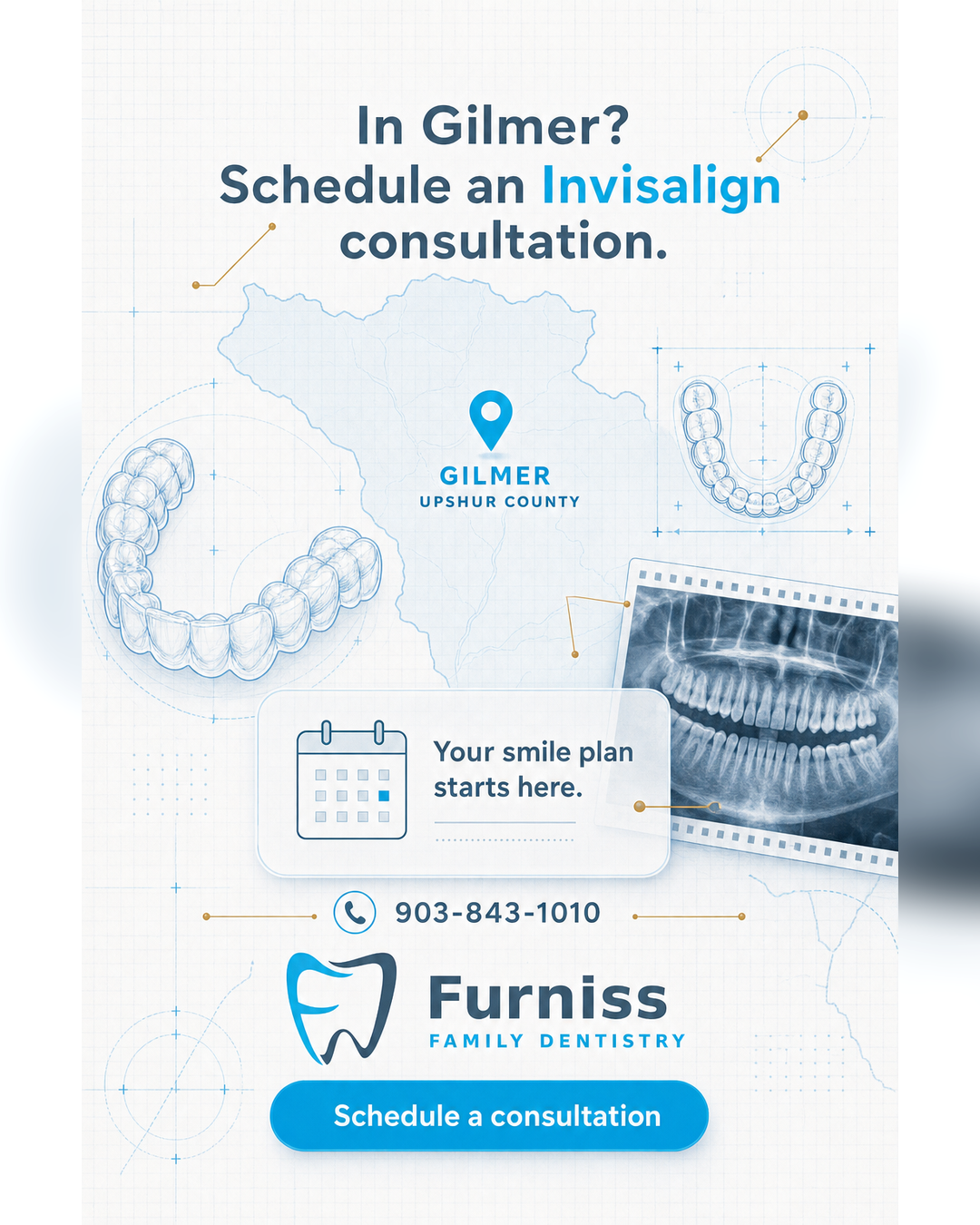 Visual guide: how to think about Invisalign candidacy before a consultation - slide 8 - In Gilmer? Schedule an Invisalign consultation with Furniss Family Dentistry.