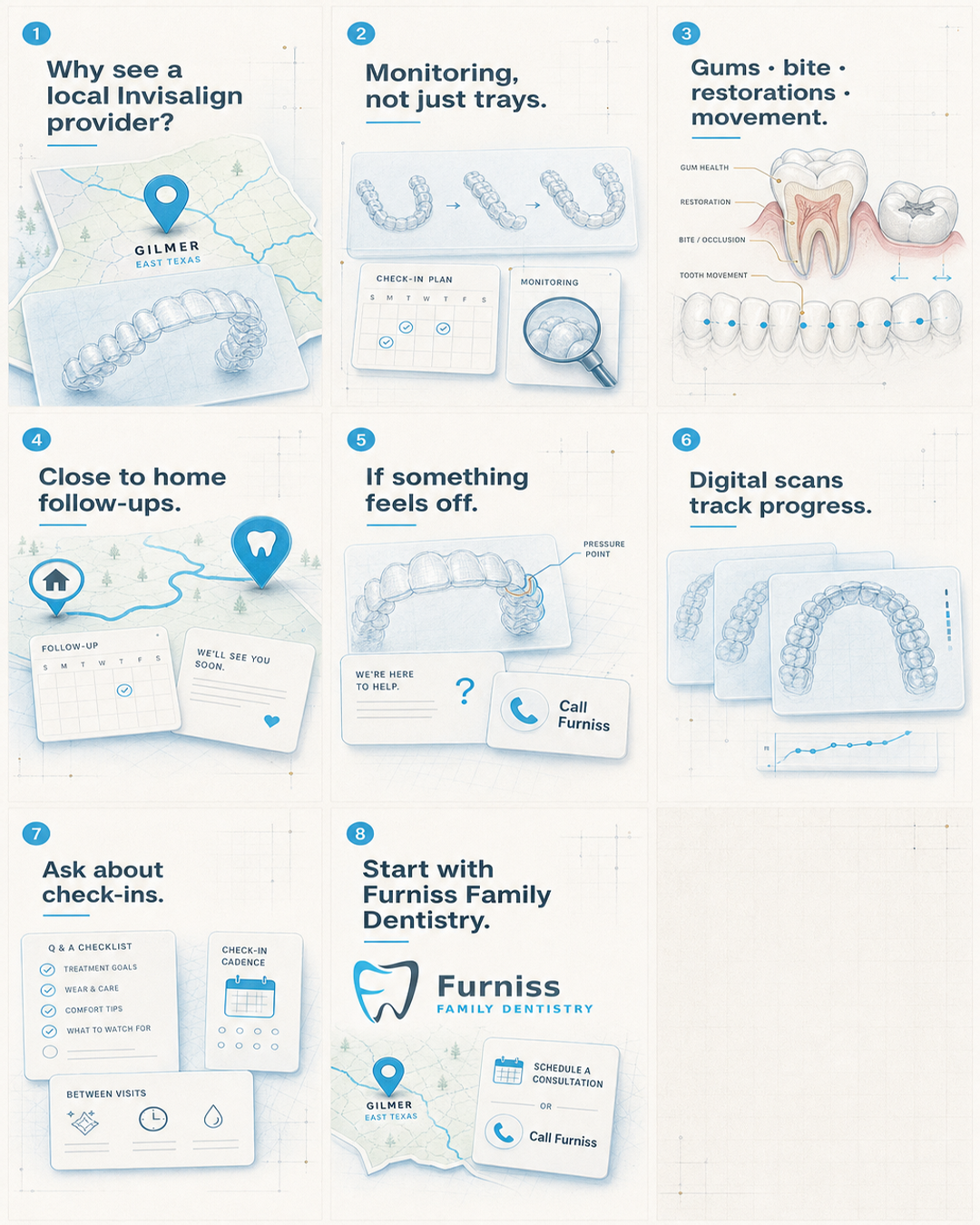 Visual guide: why local Invisalign follow-up can matter for East Texas patients