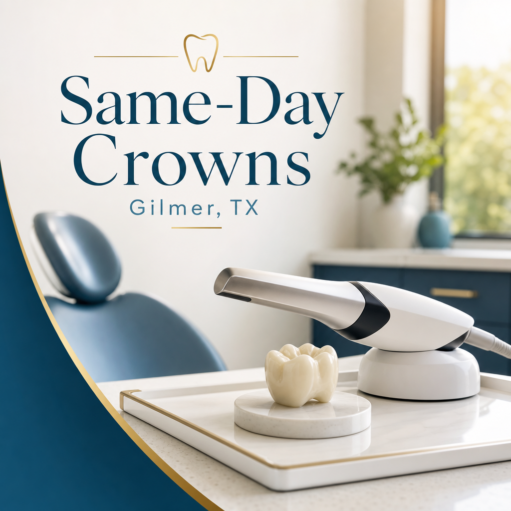For some repairable damaged teeth, a same-day CEREC crown may reduce the number of visits. An exam determines whether it fits your situation.